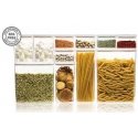 Transparent rectangular food container with airtight lid, 4.3 l capacity Transparent rectangular food container with airtight lid, 4.3 l capacity