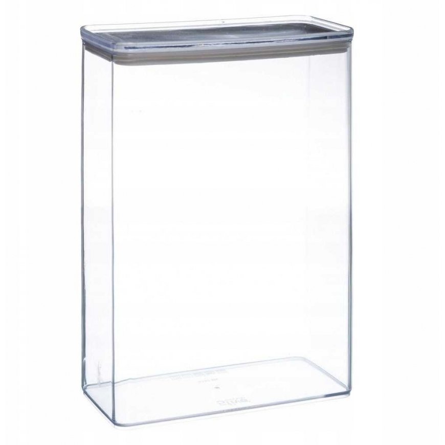 Transparent rectangular food container with airtight lid, 4.3 l capacity – 5