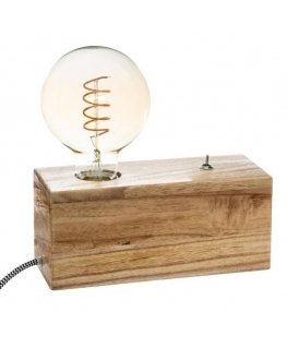 Table lamp Atmosphera Wood Brown 40 W 220-240 V