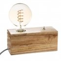 Pöytävalaisin Atmosphera Wood Brown 40 W 220-240 V Pöytävalaisin Atmosphera Wood Brown 40 W 220-240 V
