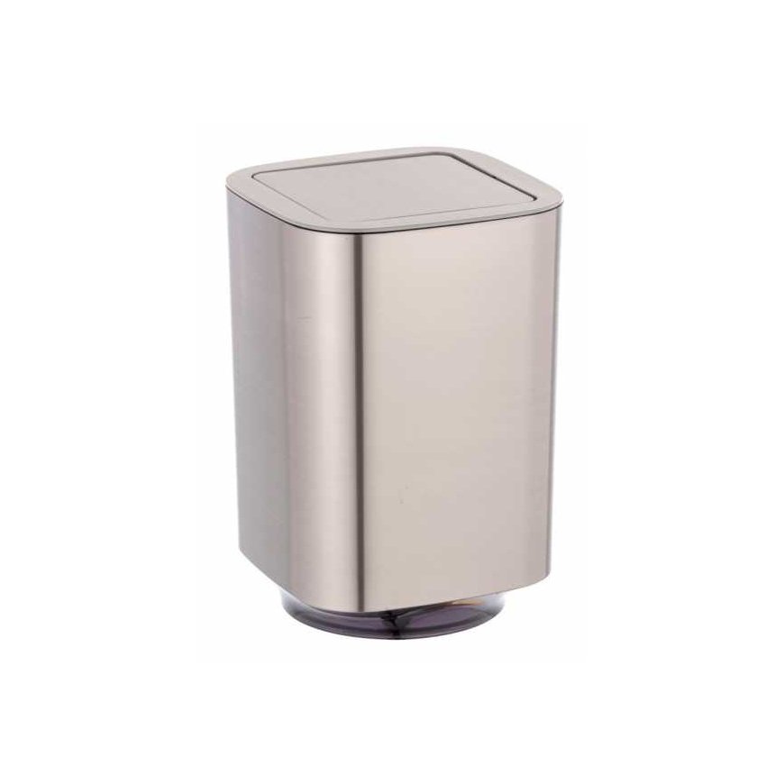 WENKO 24159100 šiukšliadėžė 5,5 L Kvadratas Polivinilo chloridas (PVC) Sidabras