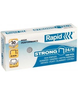 Rapid 24855800, Staples pack, 24/6, 6 mm, 1000 staples, Galvanized steel, Stainless steel