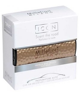 Millefiori Milano Car fragrance Icon Metal Shades Vanilla and Wood 47 g home fragrance