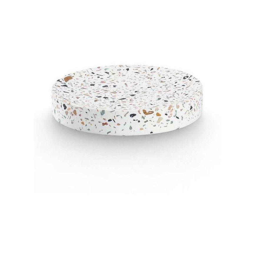 Zeller TERRAZZO cement soap dish, Ø
