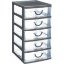 5five Simply Smart Mąstymo organizatorius su 5 stalčiais, 13 x 16 x 26 cm, pilkas 5five Simply Smart Mąstymo organizatorius su 5 stalčiais, 13 x 16 x 26 cm, pilkas