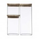 Secret De Gourmet Glass food containers, decorative jars with wooden lids Secret De Gourmet Glass food containers, decorative jars with wooden lids
