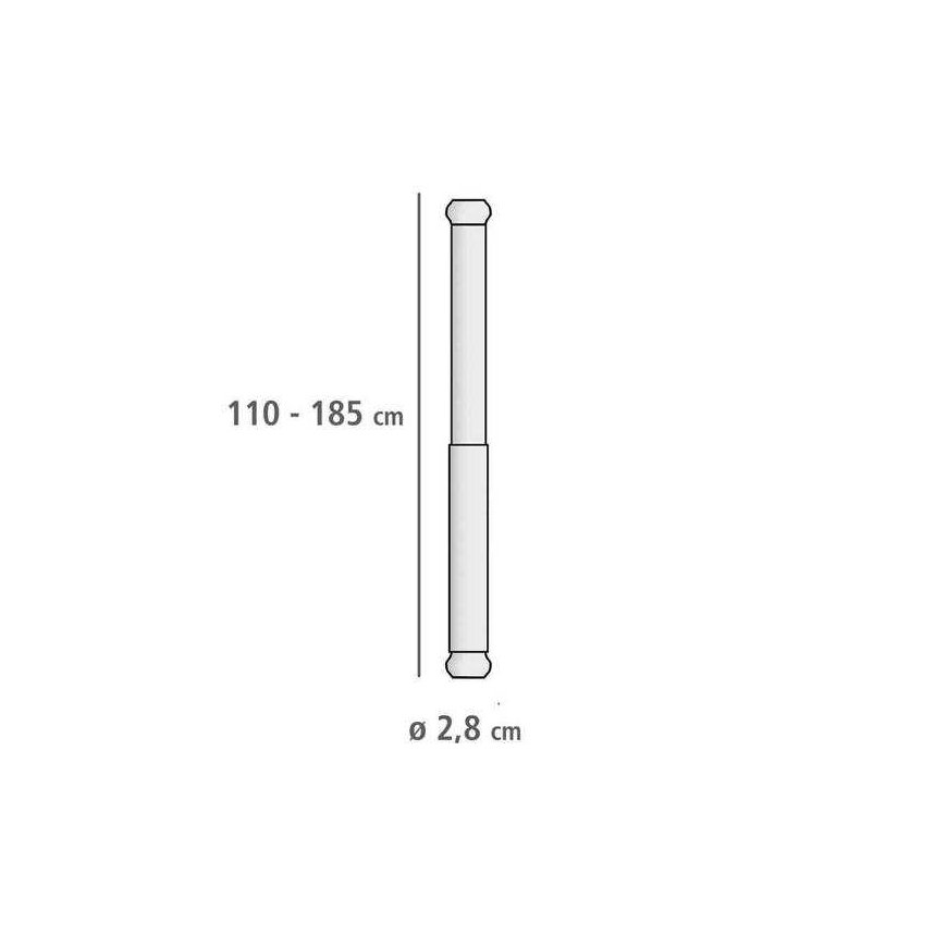 Teleskopinis dušo strypas LUZ, Ø 2,8 cm, 110-185 cm, WENKO – 5