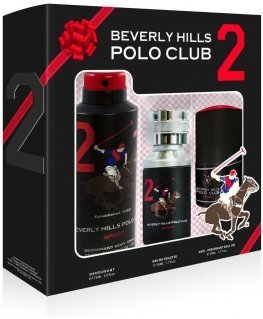 BEVERLY HILLS Polo Club Sport Nr. 2 dovanų rinkinys tualetinis vanduo 50 ml + purškiamas dezodorantas 175 ml + rutulinis antiper