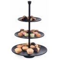 Erinomainen taloustavaroiden tarjoiluteline, 3 tasoa, musta, 36,5 cm Erinomainen taloustavaroiden tarjoiluteline, 3 tasoa, musta, 36,5 cm