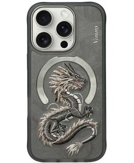 Nimmy Dragon MagSafe Apple iPhone 16 Pro case gray