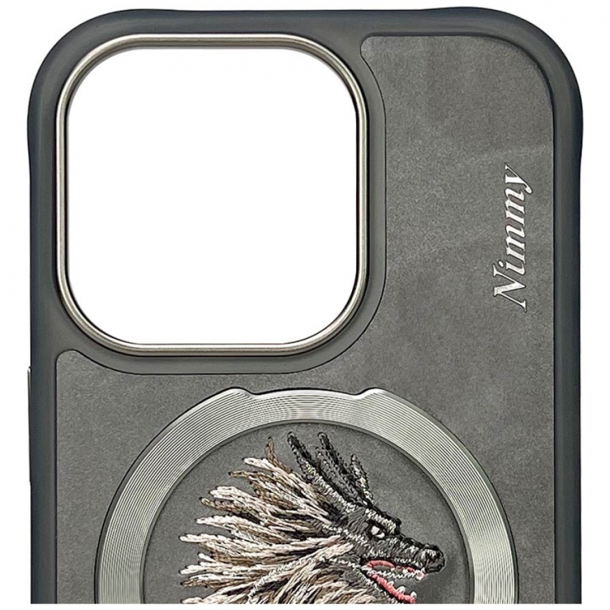 Nimmy Dragon MagSafe Apple iPhone 16 Pro -puhelinkotelo harmaalla värillä – 5