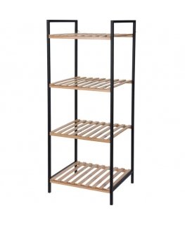 Bathroom Solutions Bamboo Bathroom Shelf, 4 Tiers, Bamboo, Bathroom Organizer