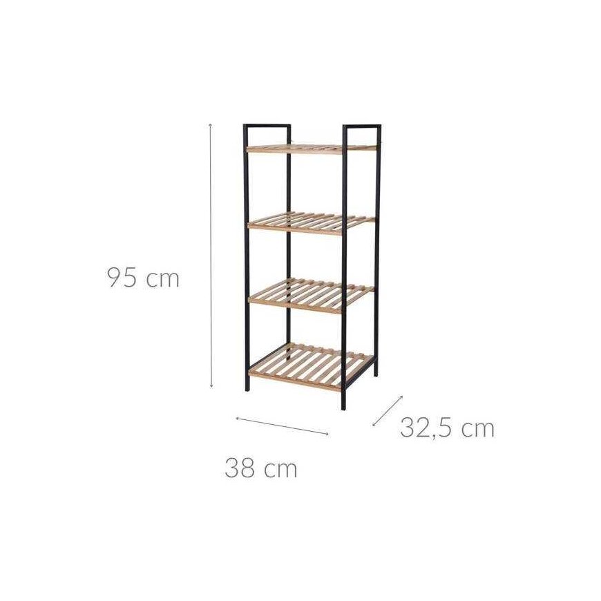 Bathroom Solutions Bamboo Bathroom Shelf, 4 Tiers, Bamboo, Bathroom Organizer – 2