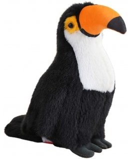 Lean Toys Plush Toucan Bird Plush Toy Mascot Cute Toy White 35cm