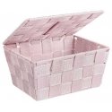 ADRIA Pink organizer with lid, bathroom container, WENKO ADRIA Pink organizer with lid, bathroom container, WENKO