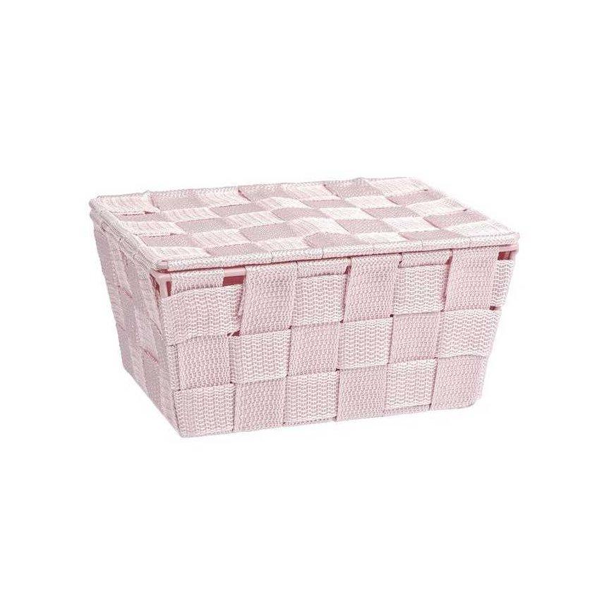 ADRIA Pink organizer with lid, bathroom container, WENKO – 3
