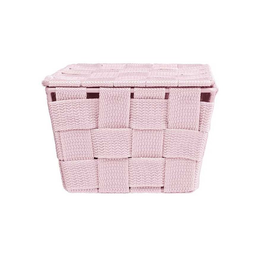 ADRIA Pink organizer with lid, bathroom container, WENKO – 5