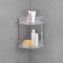 Corner bathroom shelf QUADRO, Vacuum-Loc, 2 levels, WENKO