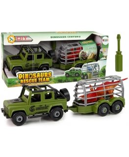 Lean Toys DIY Green Dinosaur Terrain Transporter Car