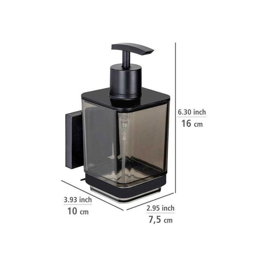 Wenko QUADRO wall-mounted dispenser, installation without drilling – 5