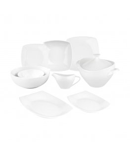 MARIAPAULA MODERNA KWADRATOWA WHITE Set OBIADOWY 6/24