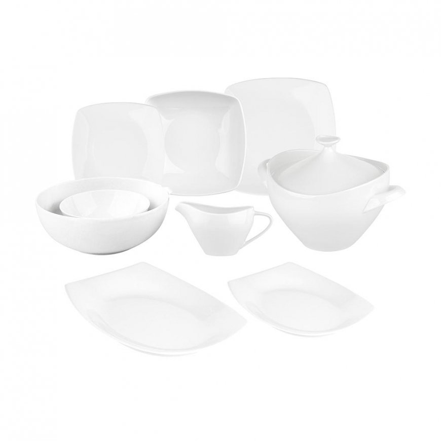 MARIAPAULA MODERNA KWADRATOWA WHITE Set OBIADOWY 6/24