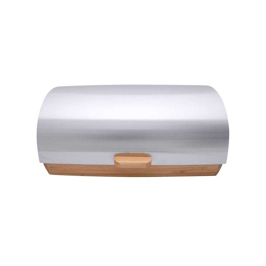 Bamboo Zeller leipälaatikko 39 x 25,5 x 18,5 cm bambu / ruostumaton teräs – 4