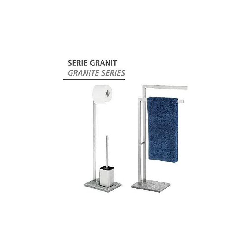 Wenko Toilet paper and toilet brush holder, GRANITE - 2 in 1, WENKO – 2
