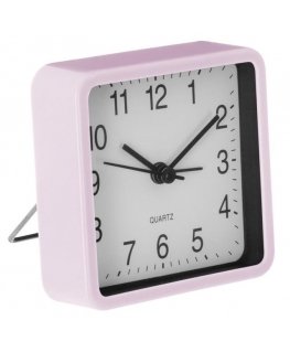 Quartz Silent Desk Clock for Bedroom Alarm Clock with Quartz Mechanism, Pink