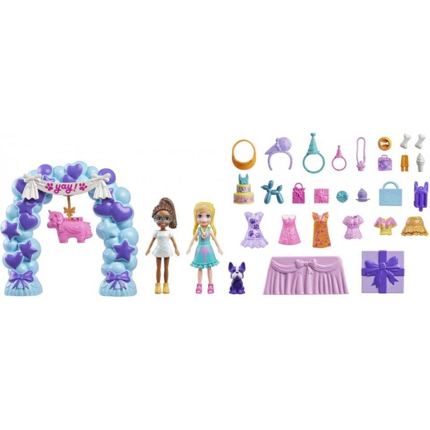 Mattel „Polly Pocket“ gimtadienio šventės rinkinys (JCC33) – 2