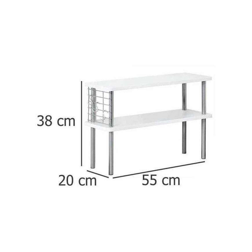 Kesper Küchenregal mit 2 Ebenen, MDF, FSC, baltas – 3