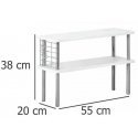 Kesper Küchenregal mit 2 Ebenen, MDF, FSC, white Kesper Küchenregal mit 2 Ebenen, MDF, FSC, white