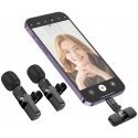 Mikrofonas Borofone BFK15 Lightning/USB-C juodas Mikrofonas Borofone BFK15 Lightning/USB-C juodas