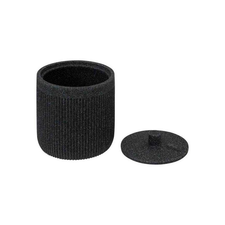 Säiliö pumpulipalloille ja tikkuille ONYX, liuskekivi, Ø 9,9 cm – 2