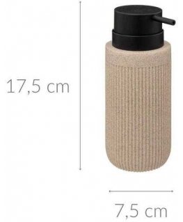 ONYX liquid soap dispenser, slate, Ø 7 cm