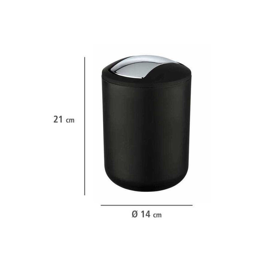 Waste basket BRASIL Black - 2 l, WENKO – 5