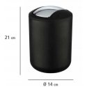 Waste basket BRASIL Black - 2 l, WENKO Waste basket BRASIL Black - 2 l, WENKO