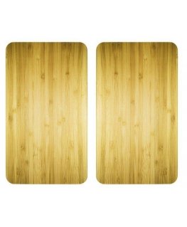 WOODEN LOOK glass protective panels for stove — 2 pcs., WENKO