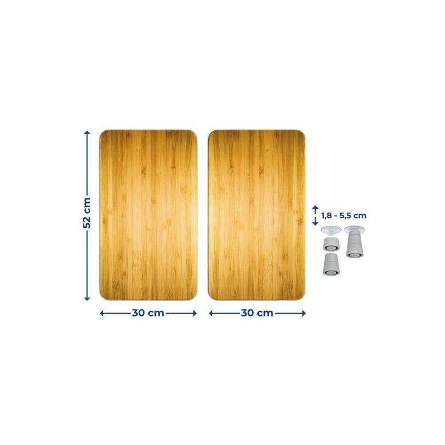 WOODEN LOOK glass protective panels for stove — 2 pcs., WENKO – 4