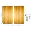 WOODEN LOOK glass protective panels for stove — 2 pcs., WENKO WOODEN LOOK glass protective panels for stove — 2 pcs., WENKO
