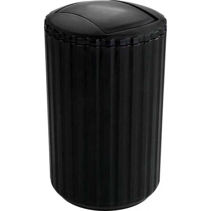 Allstar Waste bin, Swing, black, 3l, WENKO