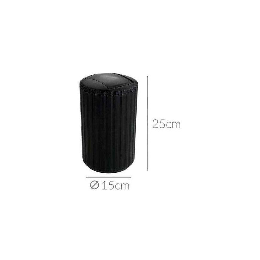Allstar Waste bin, Swing, black, 3l, WENKO – 5