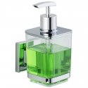 QUADRO soap dispenser, Vacuum-Loc stainless steel - 340 ml, WENKO QUADRO soap dispenser, Vacuum-Loc stainless steel - 340 ml, WENKO