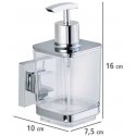 QUADRO soap dispenser, Vacuum-Loc stainless steel - 340 ml, WENKO QUADRO soap dispenser, Vacuum-Loc stainless steel - 340 ml, WENKO