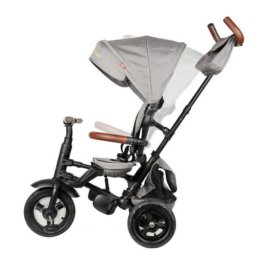 Qplay Tricycle Rito Deluxe Rubber gray – 4