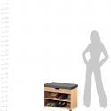 Kesper Bench Wooden shoe cabinet with seat, hallway bookcase with practical seating bench Kesper Bench Wooden shoe cabinet with seat, hallway bookcase with practical seating bench