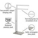 Wenko, granite towel rack, 2 arms, clothes rack, stainless steel, 44x87x20 cm Wenko, granite towel rack, 2 arms, clothes rack, stainless steel, 44x87x20 cm