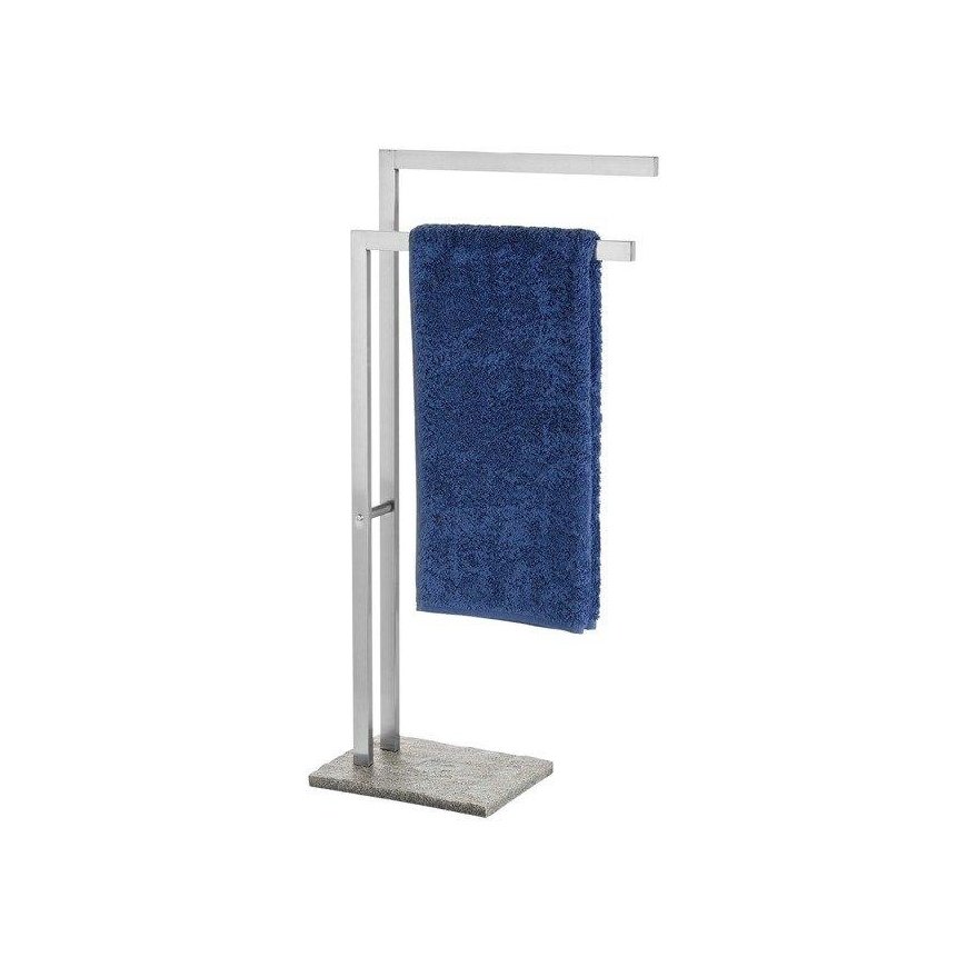 Wenko, granite towel rack, 2 arms, clothes rack, stainless steel, 44x87x20 cm – 5