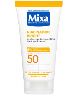 Mixa Niacinamide Bright protective and correcting dark spots cream facial sunscreen