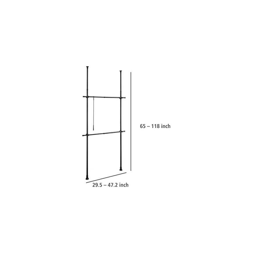 Teleskopinė spintos sistema HERKULES BASIC, spalva juoda, WENKO – 3